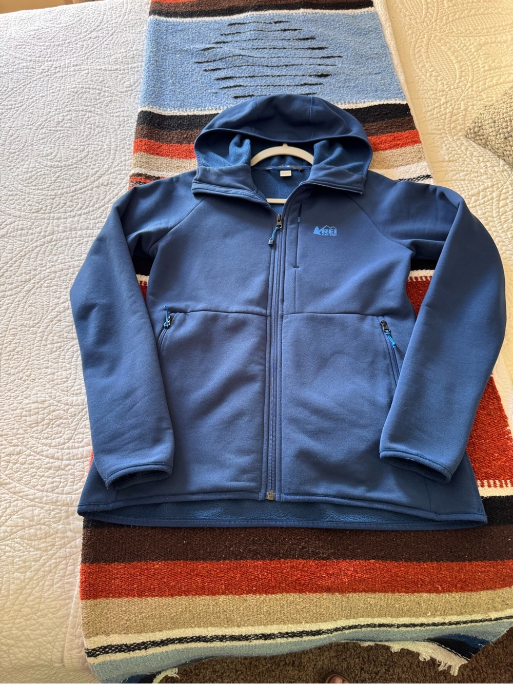 REI hyperaxis Women's Hooded Full-Zip PowerStretchPro 2.0 fleece jacket POLARTEC